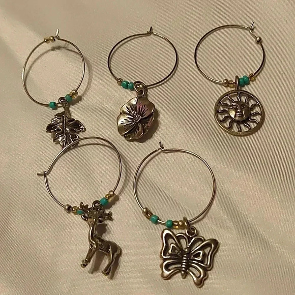 Sterling Silver wine bottle rings #bundlefive - Picture 1 of 2